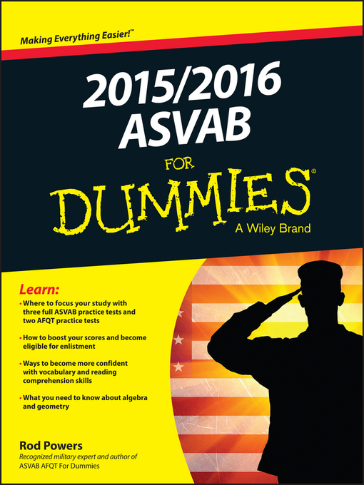 Cover image for 2015 / 2016 ASVAB For Dummies